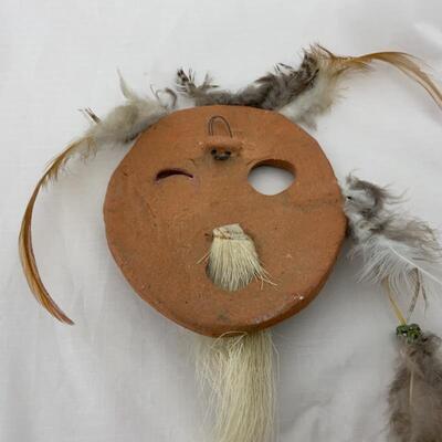 .209. Tunghat | Alaskan Native | Hand Crafted Terracotta Yupâ€™ik Masks