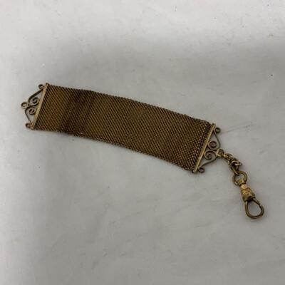 .210. VINTAGE | 18K Trim | 14K plated Mesh | Watch Fob