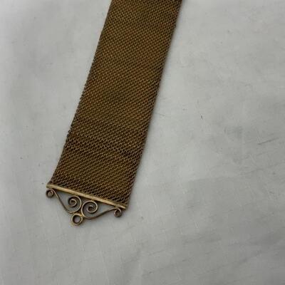 .210. VINTAGE | 18K Trim | 14K plated Mesh | Watch Fob