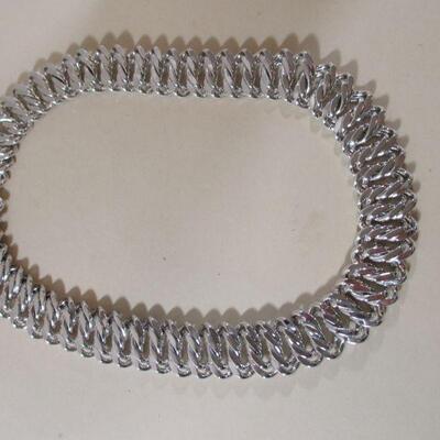 Monet Silver Vintage Chain Link Choker 