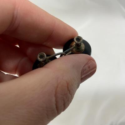 .214. STERLING Silver Bracelet | Sterling Marked Screw-Back Earrings