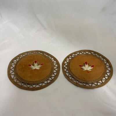 .221. VINTAGE | Two Quill Art Pieces | Wall Decor