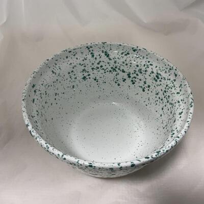.222. Two Monmouth Western Stoneware Bowls | Green Speckle