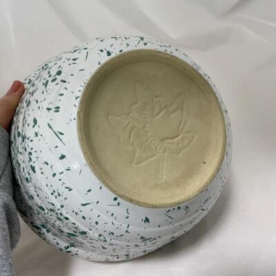 .222. Two Monmouth Western Stoneware Bowls | Green Speckle