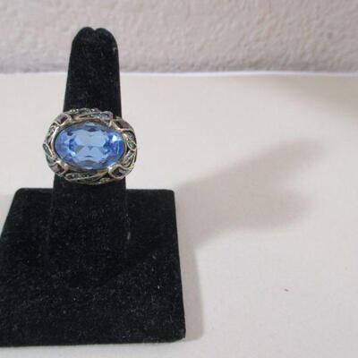 Blue Rhinestone Heidi Daus Original Signed 