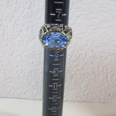 Blue Rhinestone Heidi Daus Original Signed 