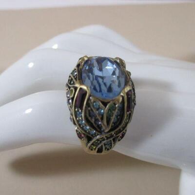 Blue Rhinestone Heidi Daus Original Signed 