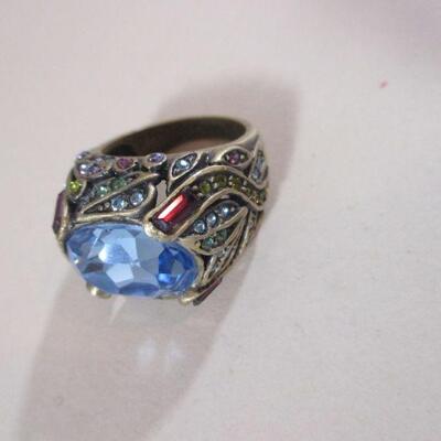 Blue Rhinestone Heidi Daus Original Signed 