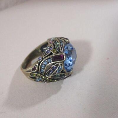 Blue Rhinestone Heidi Daus Original Signed 
