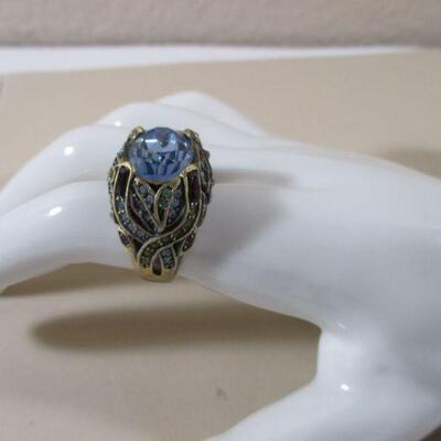 Blue Rhinestone Heidi Daus Original Signed 