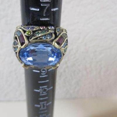Blue Rhinestone Heidi Daus Original Signed 