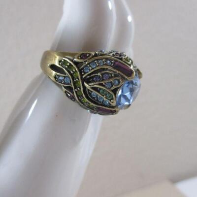 Blue Rhinestone Heidi Daus Original Signed 