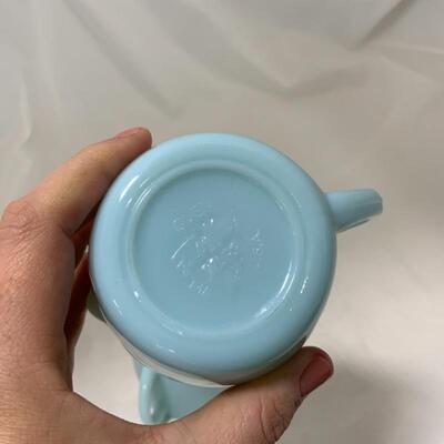 .226. VINTAGE | Fire King Delphite | Creamer & Sugar Set