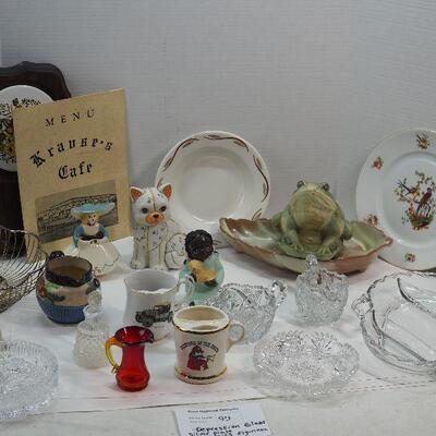 Lot 99 Glassware and figurines