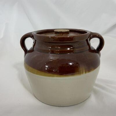 .235. VINTAGE | Hotmar for Hardware | Advertising Stoneware | Bean Pot | Princeton Wis