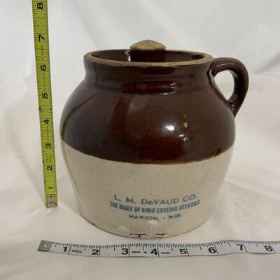 .236. VINTAGE | L.M. DeVaud Co. Bean Pot | Marion Wis