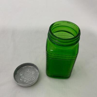 .250. VINTAGE | Single Square Green Shaker | Salt | Pepper