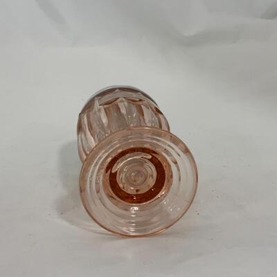 .258. VINTAGE | Pink Depression Glass | Footed Sugar Shaker