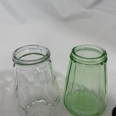 .259. Two Glass Shakers | Sugar | Salt & Pepper