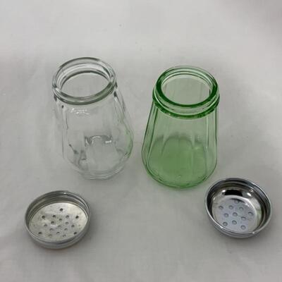 .259. Two Glass Shakers | Sugar | Salt & Pepper