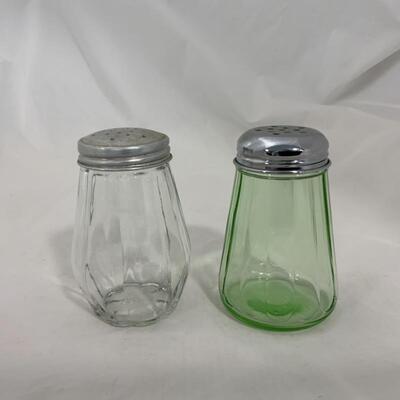.259. Two Glass Shakers | Sugar | Salt & Pepper