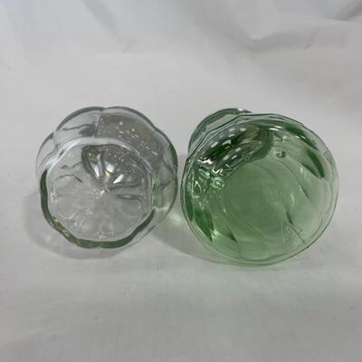 .259. Two Glass Shakers | Sugar | Salt & Pepper