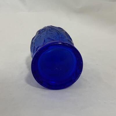 .261. Single Cobalt Blue Pressed Glass Shaker
