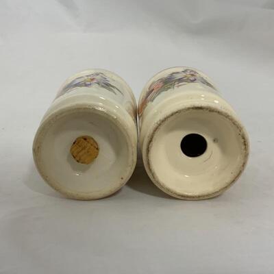 .262. VINTAGE | Pair of Salt and Pepper Shakers | Floral | Porcelain