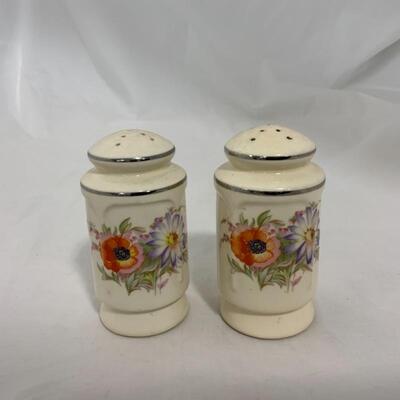 .262. VINTAGE | Pair of Salt and Pepper Shakers | Floral | Porcelain