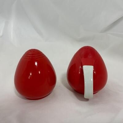 .264. VINTAGE | Two Large Hall Kitchenware Shakers | Red