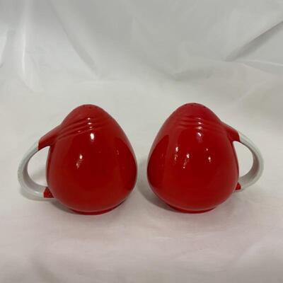 .264. VINTAGE | Two Large Hall Kitchenware Shakers | Red