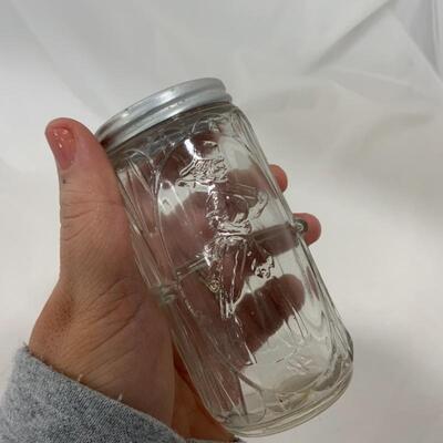 .265. VINTAGE | Two Clear Mis-Matched Shakers | Hoosier | Lady