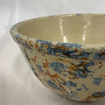 .266. VINTAGE | Red Wing | Blue and Orange Spongeware | Imperfect