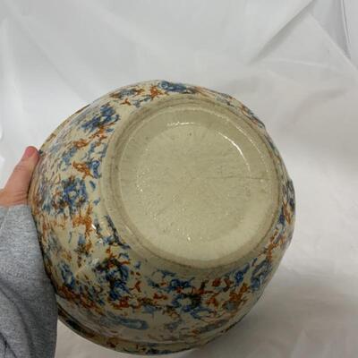.266. VINTAGE | Red Wing | Blue and Orange Spongeware | Imperfect