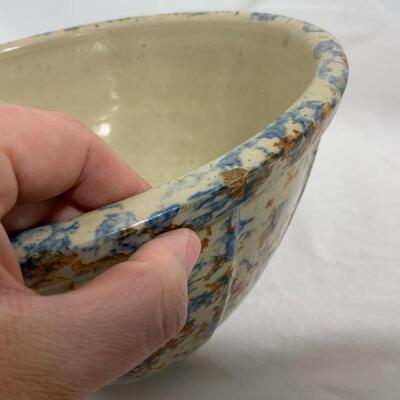 .266. VINTAGE | Red Wing | Blue and Orange Spongeware | Imperfect