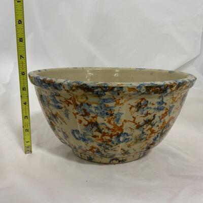.266. VINTAGE | Red Wing | Blue and Orange Spongeware | Imperfect