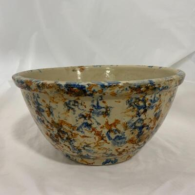 .266. VINTAGE | Red Wing | Blue and Orange Spongeware | Imperfect