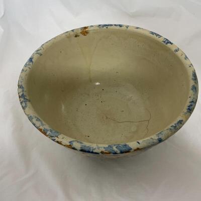 .266. VINTAGE | Red Wing | Blue and Orange Spongeware | Imperfect