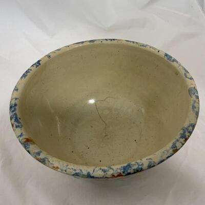 .266. VINTAGE | Red Wing | Blue and Orange Spongeware | Imperfect