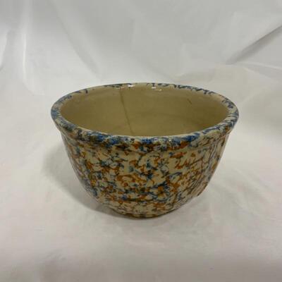 .267. VINTAGE | Red Wing | Blue and Orange Spongeware | Advertising