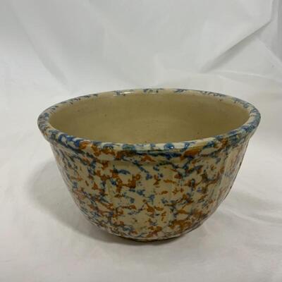 .267. VINTAGE | Red Wing | Blue and Orange Spongeware | Advertising