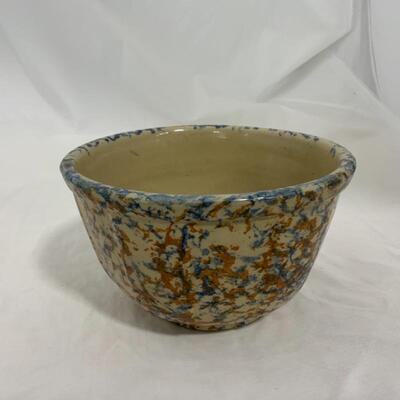 .267. VINTAGE | Red Wing | Blue and Orange Spongeware | Advertising