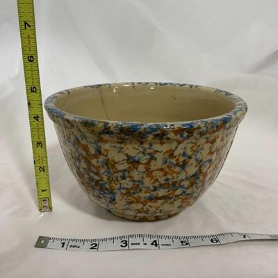 .267. VINTAGE | Red Wing | Blue and Orange Spongeware | Advertising