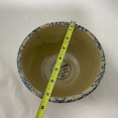 .267. VINTAGE | Red Wing | Blue and Orange Spongeware | Advertising
