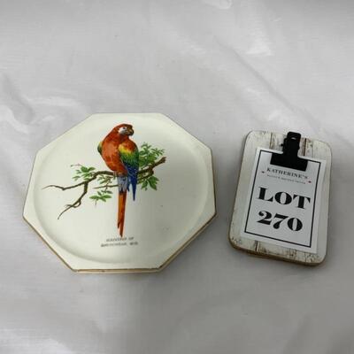 .270. VINTAGE | Parrot | Sheboygan Wisconsin Souvenir | Tea Trivet