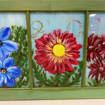 .274. Hand Painted Window | Floral 