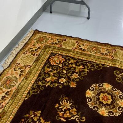 .279. Brown & Gold Oriental Rug | 99â€x126â€ | LOOK!