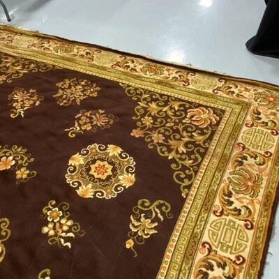 .279. Brown & Gold Oriental Rug | 99â€x126â€ | LOOK!