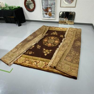 .279. Brown & Gold Oriental Rug | 99â€x126â€ | LOOK!