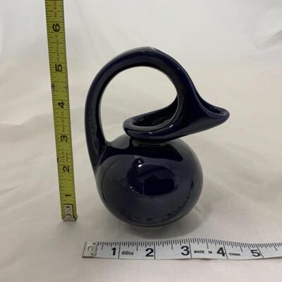 .291. VINTAGE | Hull Cobalt Blue Pitcher | Syrup | Creamer | 665 | MCM
